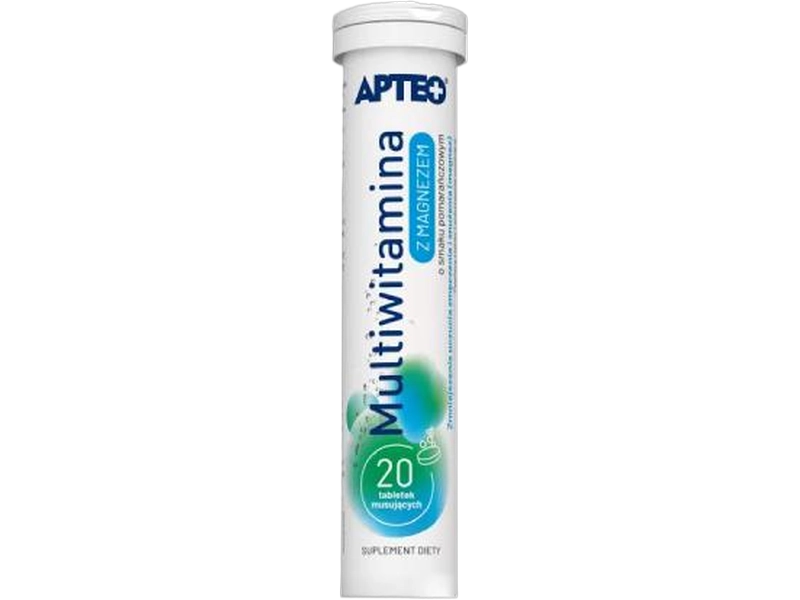 Apteo multiwitamina z magnezem, tabletki musujące, 20 tabl.