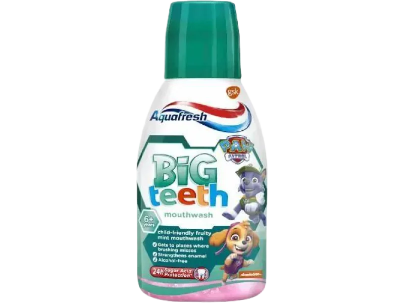 Aquafresh Big Teeth, płyn do jamy ustnej, 300 ml