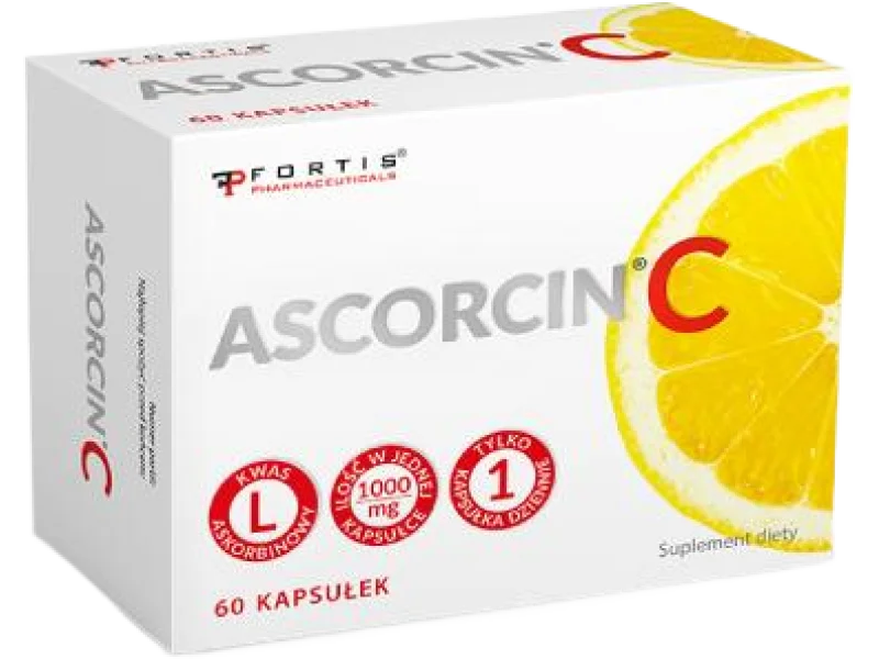 Ascorcin witamina C, kapsułki, 1000 mg, 60 kaps.