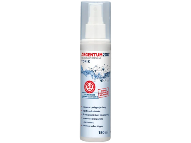 AURA HERBALS Argentum200 mgiełka/tonik (50 ppm) Srebro Koloidalne, 50 ppm, 150 ml