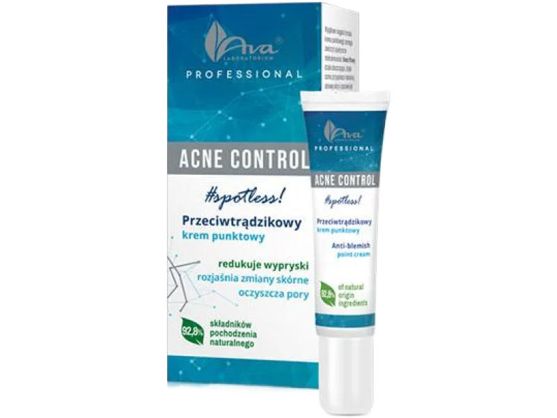 AVA ACNE CONTROL Przeciwtrądzikowy krem punktowy, 15 ml