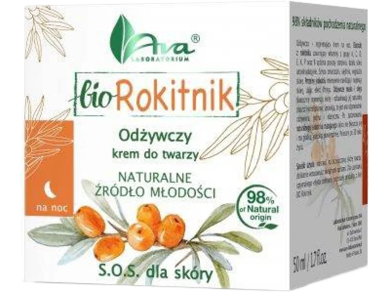 AVA Bio Rokitnik – ODŻYWCZY krem do twarzy, 50 ml