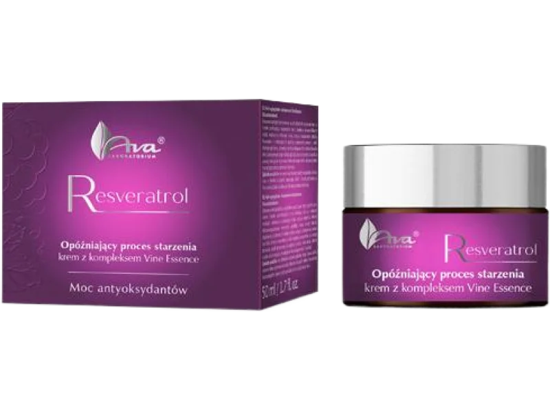 AVA RESVERATROL Opóźniający proces starzenia Krem z kompleksem Vine Essence, 50 ml