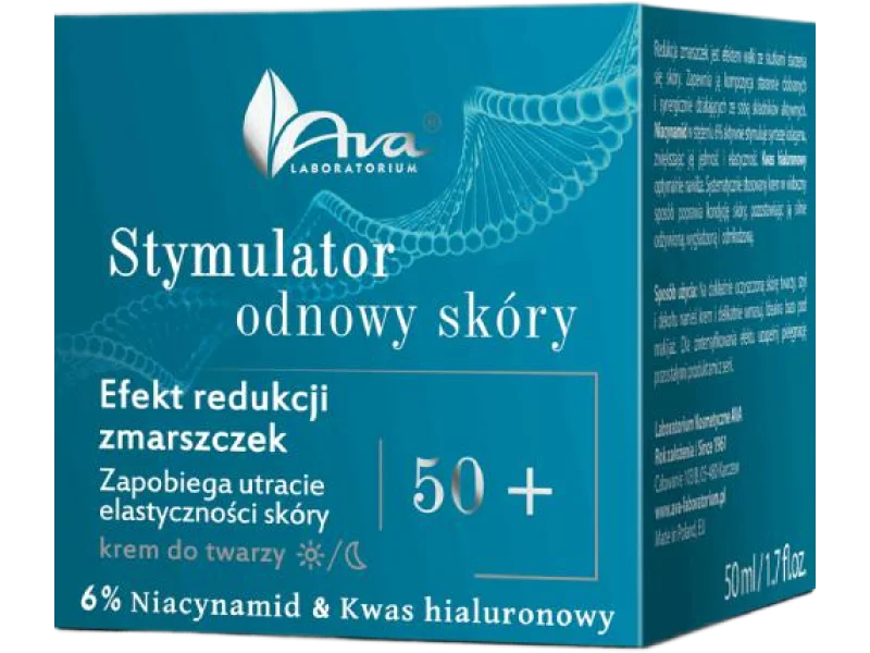 AVA Stymulator odnowy skóry Efekt redukcji zmarszczek Krem do twarzy na dzień i na noc, 50 ml