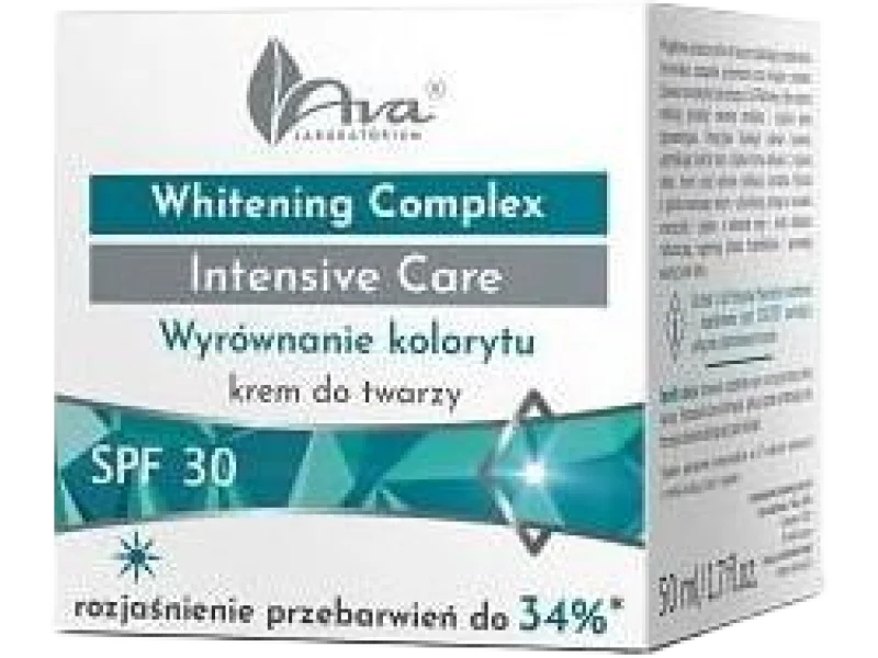 AVA Whitening Complex Rozjaśniający krem do twarzy SPF 30, 50 ml