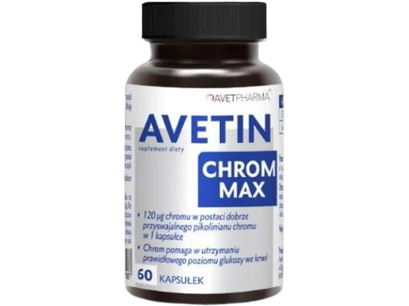 Avet Pharma Avetin chrom max, kapsułki, 120 µg, 60 kaps.