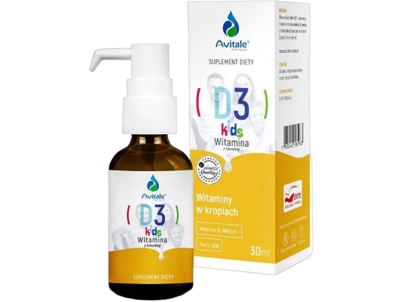 Avitale D3 Kids, krople, 400 j.m., 30 ml