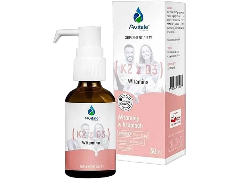 Avitale Witamina K2 z D3, krople, 25 µg + 25 µg, 30 ml