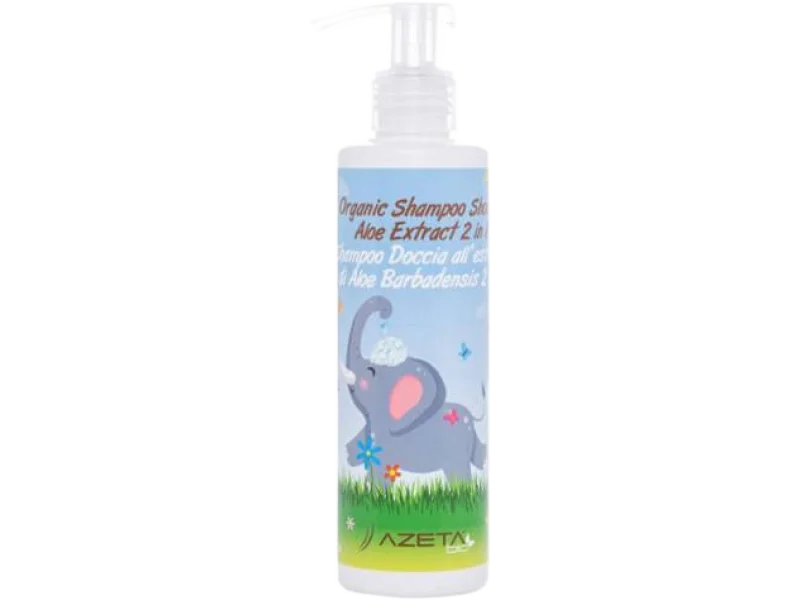 AZETA Bio Organic Shampoo Shower Aloe Extract szampon i płyn do mycia ciała 2in1, 200 ml