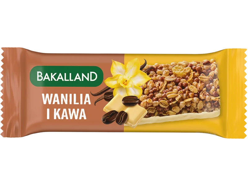 Bakalland BA! Baton zbożowy wanilia i kawa detoks, 38 g