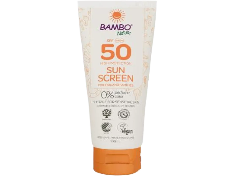 BAMBO Nature Krem przeciwsłoneczny SPF 50 nieperfumowany, 100 ml
