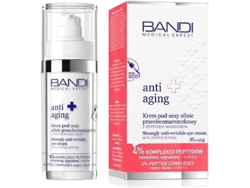 Bandi Cosmetics Medical Expert Anti-Aging krem pod oczy silnie przeciwzmarszczkowy z peptydem miedziowym, 30 ml