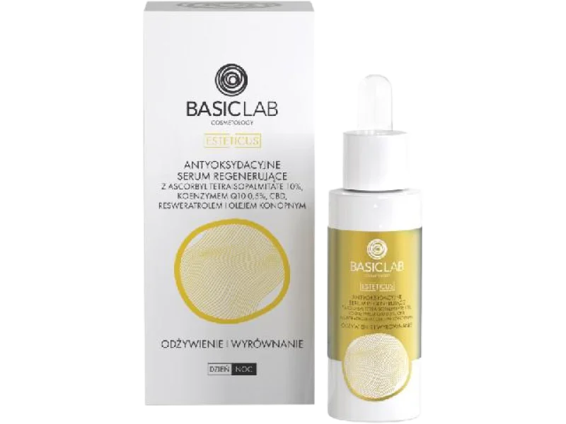 BASICLAB Antyoksydacyjne Serum Regenerujące ODŻYWIENIE I WYRÓWNANIE, 30 ml