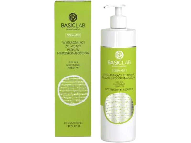 Basiclab Dermatis wygładzający żel myjący przeciw niedoskonałościom, 300 ml