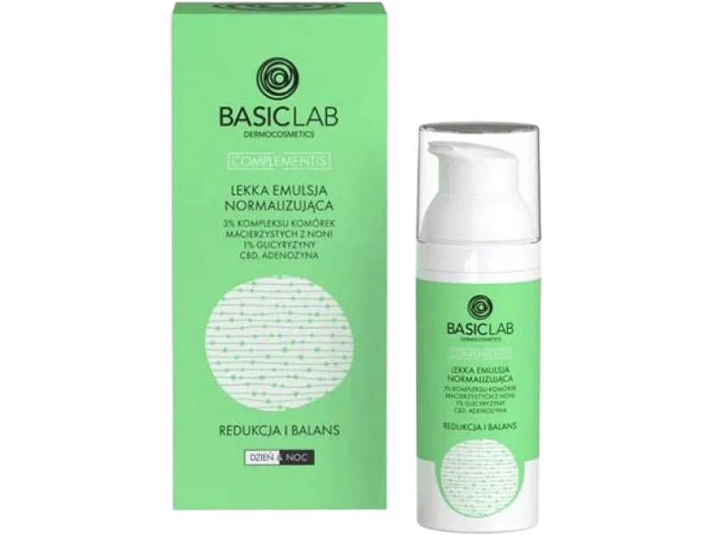 Basiclab lekka emulsja normalizująca, emulsja na skórę, 50 ml