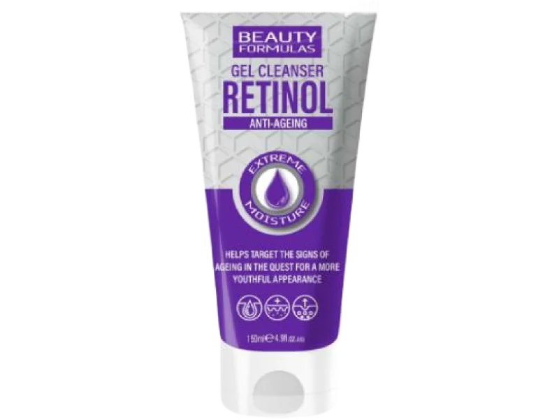 Beauty Formulas Retinol Anti-Ageing żel oczyszczający, 150 ml