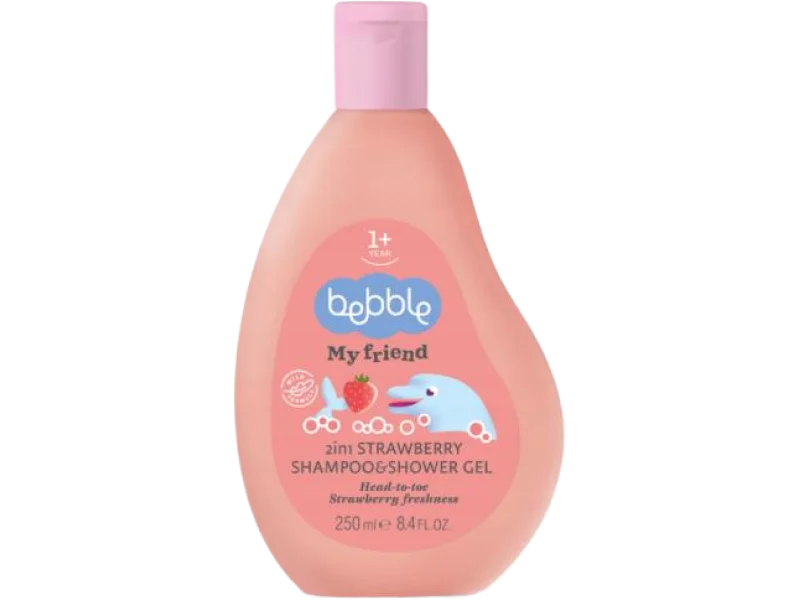 BEBBLE Szampon i żel pod prysznic 2w1 Truskawkowy, 250 ml