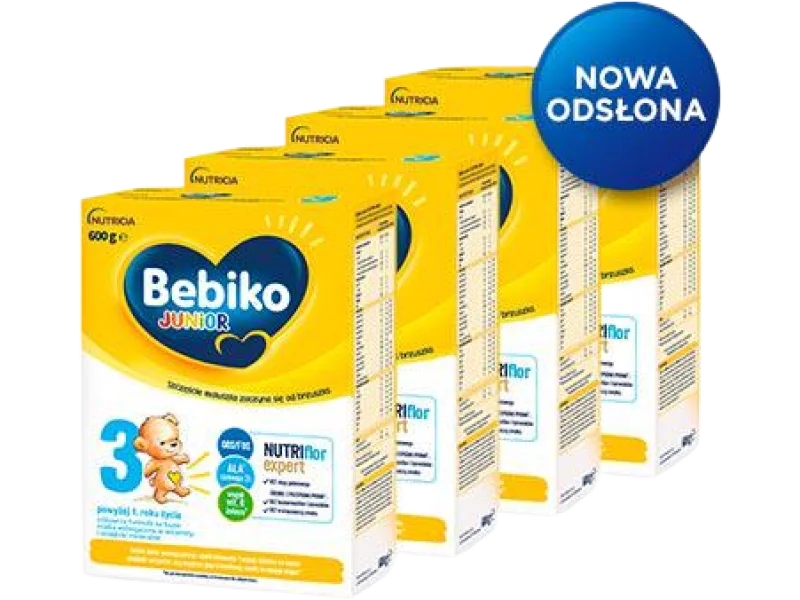 Bebiko Junior 3 NUTRIflor Expert Odżywcza formuła na bazie mleka dla dzieci powyżej 1. roku życia, proszek, 600 g