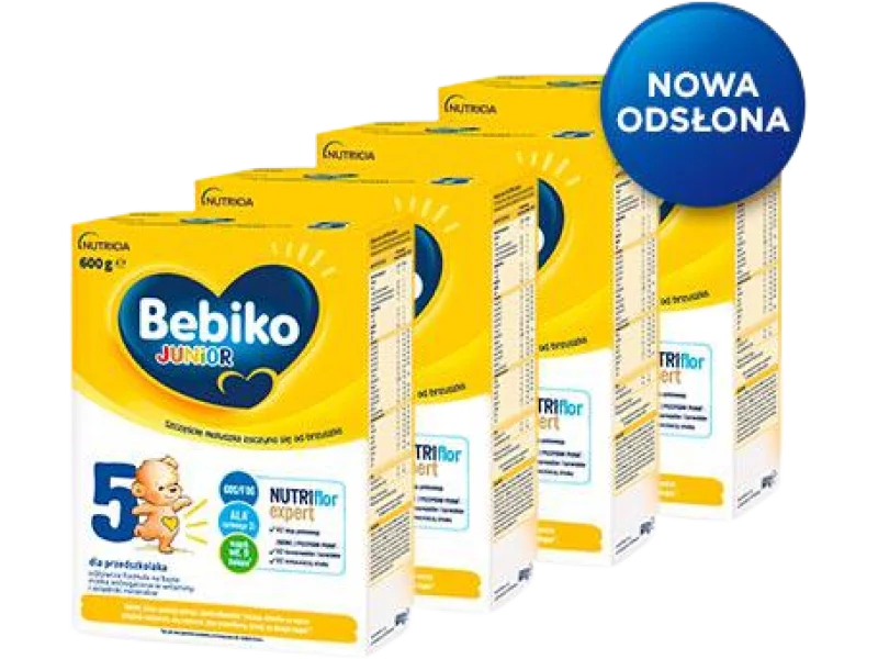 Bebiko Junior 5 NUTRIflor Expert Odżywcza formuła na bazie mleka dla przedszkolaka, proszek, 600 g