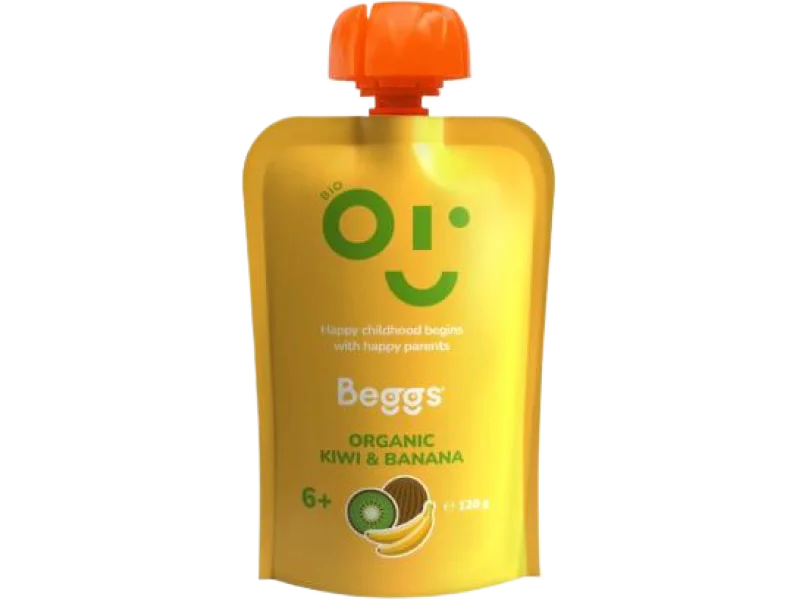 Beggs BIO Kiwi i banan 6+, deser, 120 g