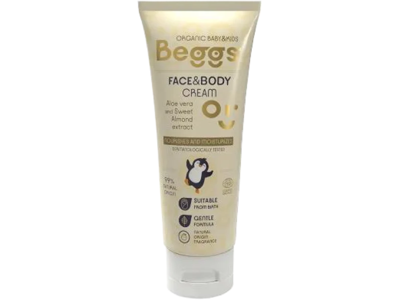 Beggs Krem nawilżający do twarzy i ciała dla dzieci, 75 ml