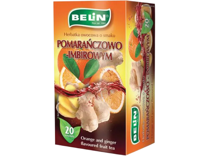 Belin herbatka owocowa, smak pomarańczowo-imbirowy, herbata, 20 szt.