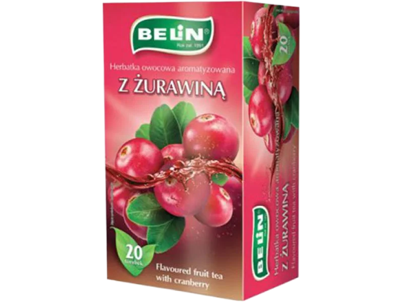 Belin Herbatka owocowa z żurawiną, herbata ekspresowa, 20 szt.
