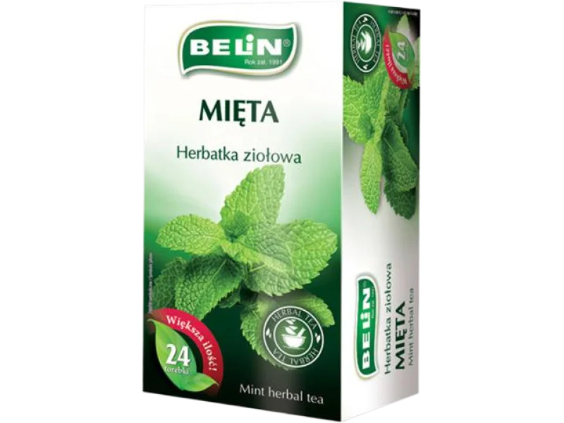 Belin Herbatka ziołowa mięta, zioła do zaparzania, 20 szt.