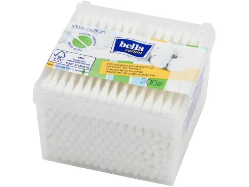 BELLA COTTON patyczki papierowe, patyczki higieniczne, 200 szt.