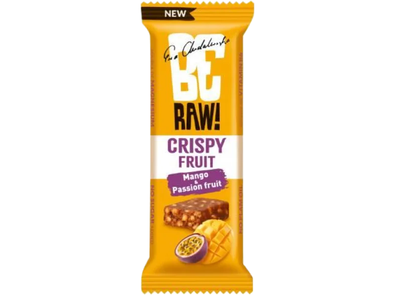 BeRAW! Crispy Fruit mango i marakuja, baton, 40 g
