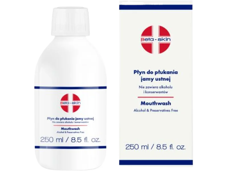 Beta Skin Płyn do płukania jamy ustnej, płyn do jamy ustnej, 250 ml