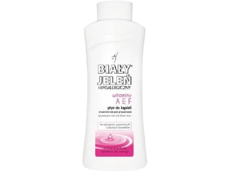BIAŁY JELEŃ hipoalergiczny płyn do kąpieli z witaminami AEF i pantenolem, 750 ml