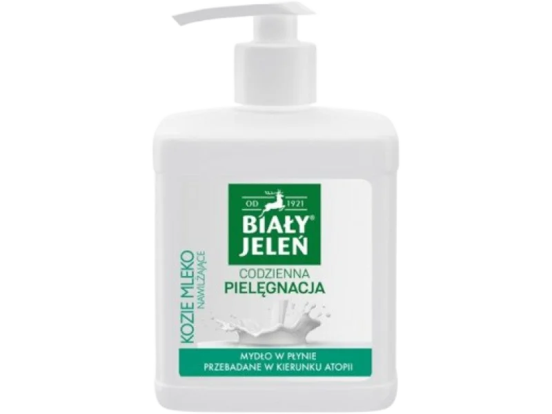 BIAŁY JELEŃ Mydło kozie mleko, płyn, 300 ml