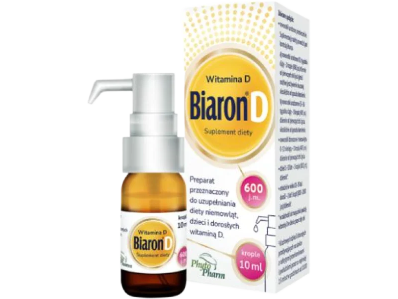 BIARON D 600 j.m. Witamina D, krople, 600 j.m., 10 ml