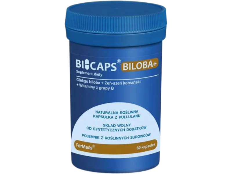 Bicaps Biloba+, kapsułki, 60 kaps.