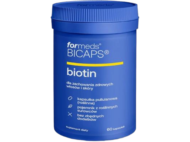Bicaps Biotin, kapsułki, 2500 µg, 60 kaps.