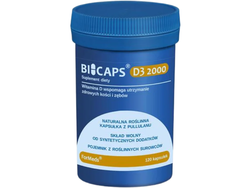 BICAPS D3 2000, kapsułki, 50 µg, 120 kaps.