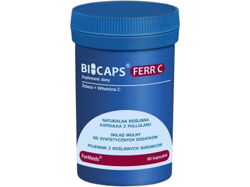 BICAPS FERR C żelazo i witamina C, kapsułki, 60 kaps.