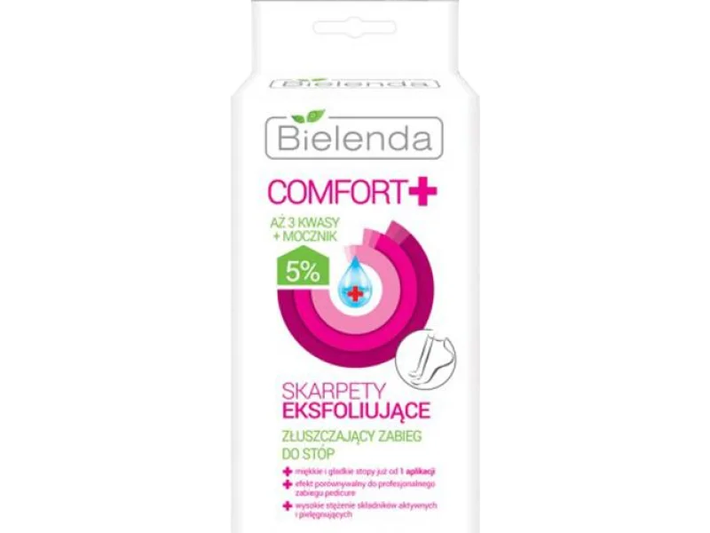 BIELENDA COMFORT+ złuszczający zabieg do stóp, skarpetki złuszczające, 2 x 20 szt.