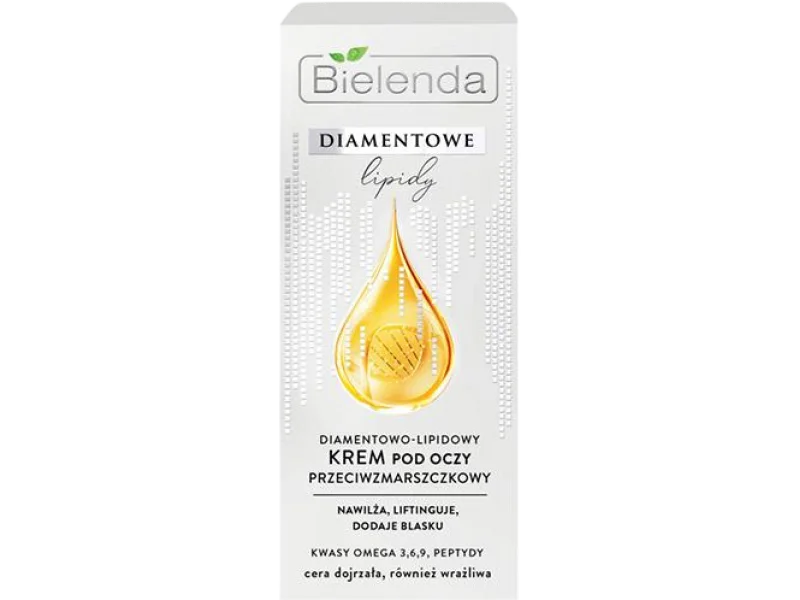 Bielenda Diamentowe Lipidy diamentowo-lipidowy krem przeciwzmarszczkowy pod oczy, 15 ml