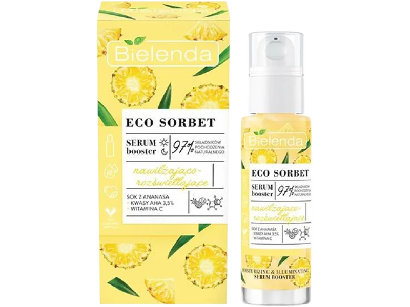 Bielenda Eco Sorbet Ananas serum booster nawilżająco-rozświetlające, 30 ml