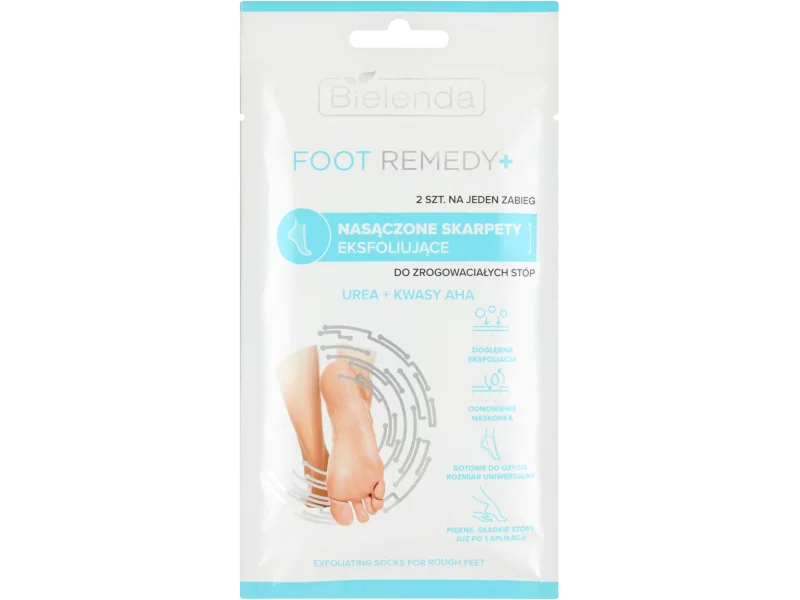 Bielenda Foot Remedy, skarpety eksfoliujące do zrogowaciałych stóp, skarpetki złuszczające, 2 szt.
