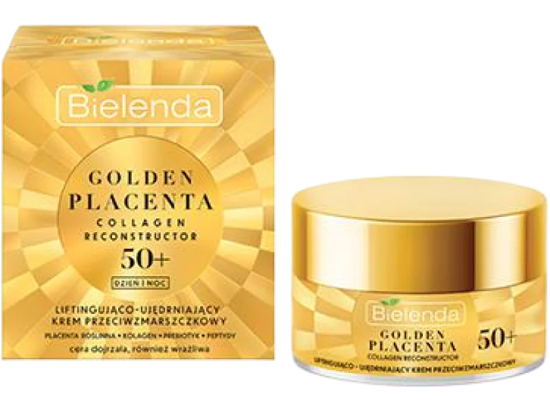 Bielenda Golden Placenta Collagen liftingująco-ujędrniający przeciwzmarszczkowy 50+, krem, 50 ml