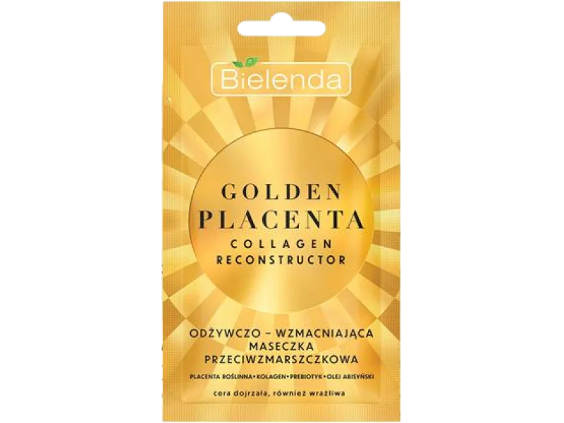 Bielenda Golden Placenta Collagen Reconstructor odżywczo-wzmacniająca maseczka przeciwzmarszczkowa, maska, 8 g