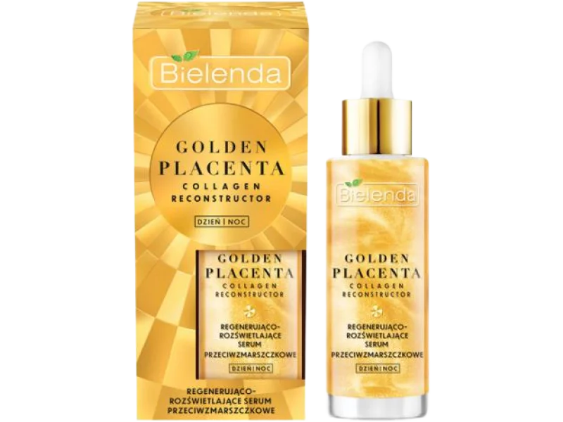 Bielenda Golden Placenta Collagen Reconstructor regenerująco-rozświetlające przeciwzmarszczkowe, serum, 30 g