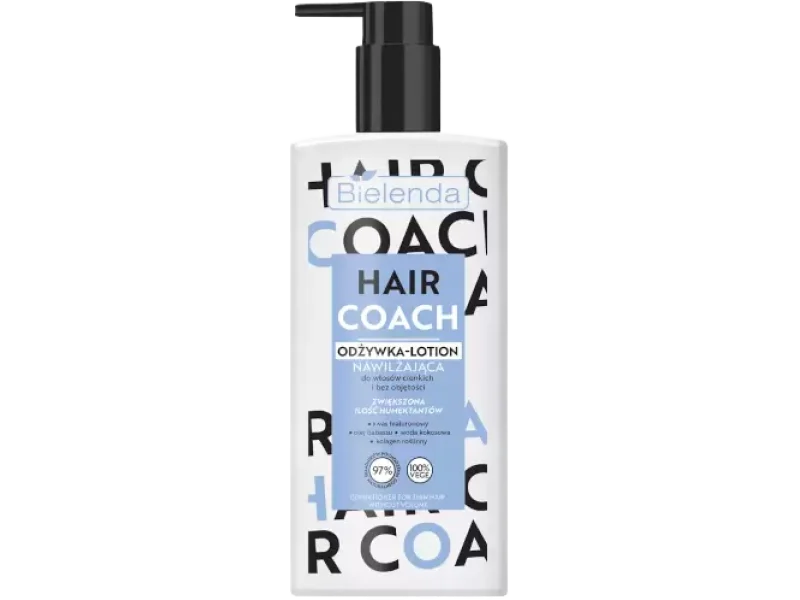 Bielenda Hair Coach odżywka-lotion nawilżająca do włosów cienkich i bez objętości, 280 ml