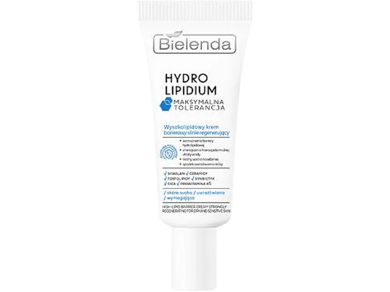 Bielenda Hydro Lipidium maksymalna tolerancja wysokolipidowy krem barierowy silnie regenerujący, 50 ml
