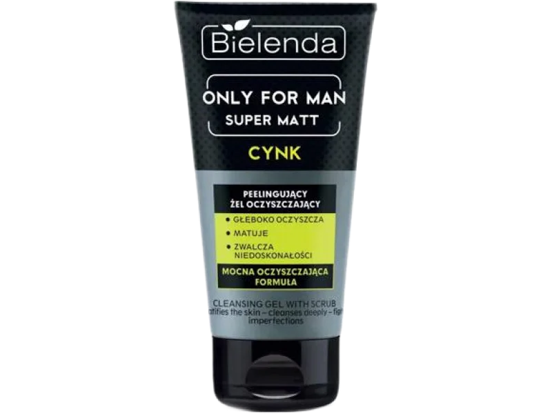 Bielenda Only For Man Super Matt peelingujący żel oczyszczający, 150 ml