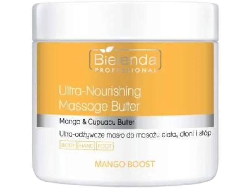 BIELENDA PROFESSIONAL Mango Boost ultra-odżywcze masło do masażu ciała, dłoni i stóp, 500 ml
