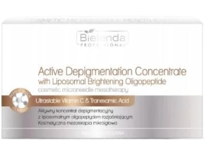 Bielenda Professional MESO MED aktywny koncentrat depigmentacyjny z liposomalnym oligopeptydem rozjaśniającym, ampułki, 30 ml
